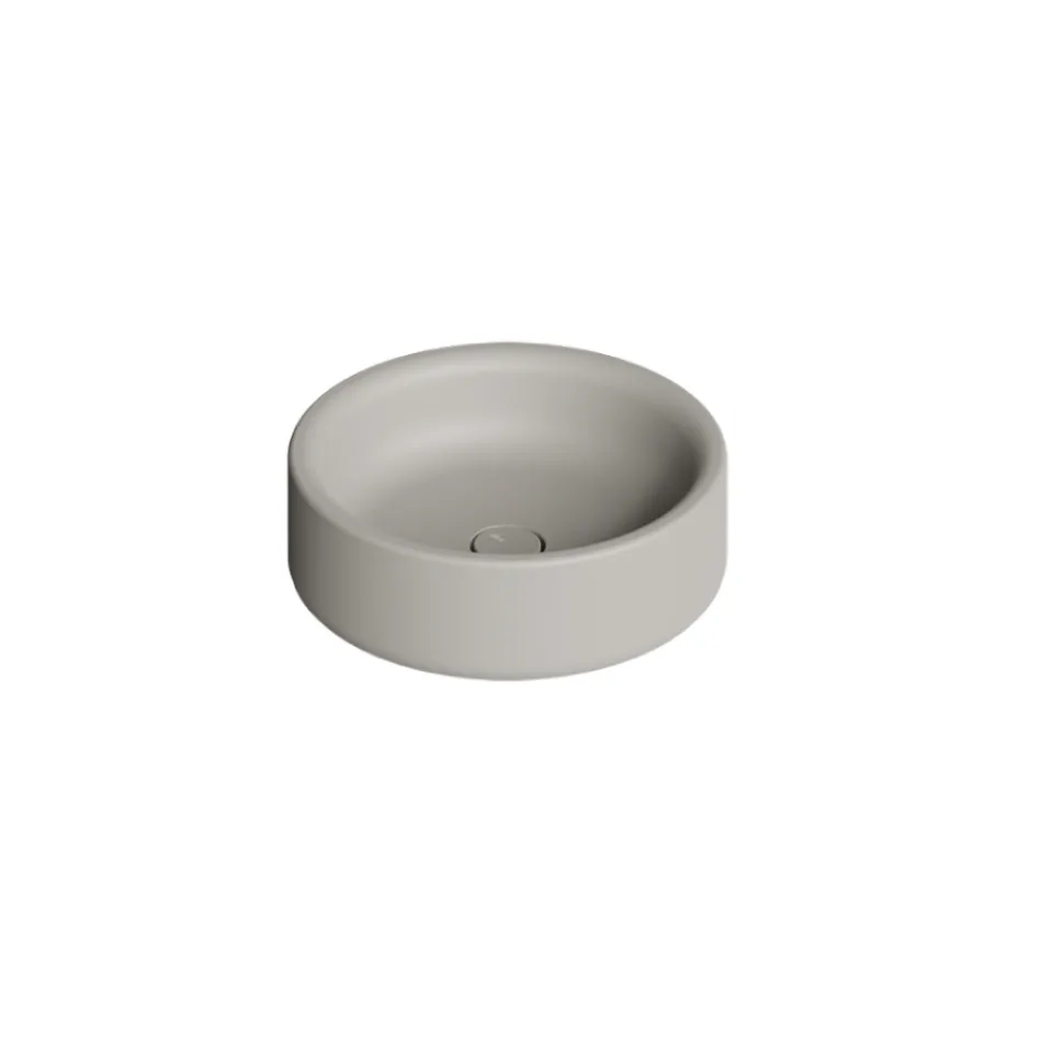 Lavabo Diametro 42 cm da Appoggio in Ceramica Made in Italy - Ragazza Viadurini