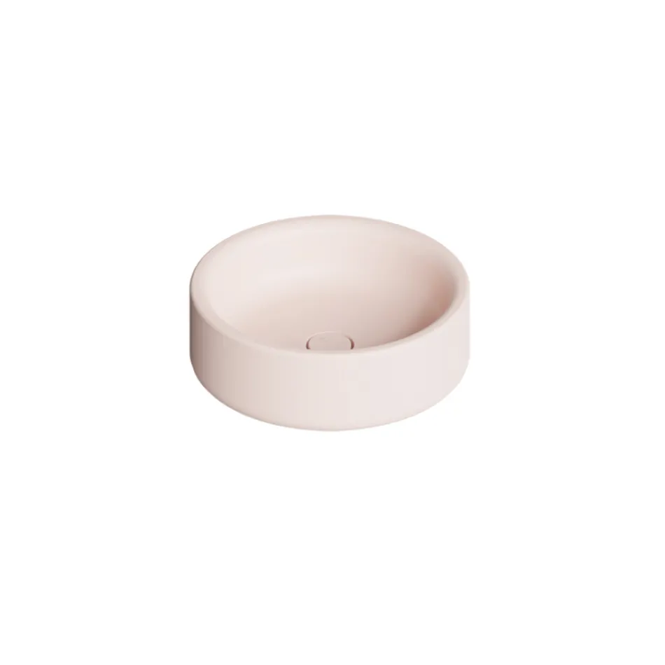 Lavabo Diametro 42 cm da Appoggio in Ceramica Made in Italy - Ragazza Viadurini