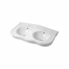 Lavabo Doppio a Consolle o a Parete in Ceramica Moderno Avise Viadurini