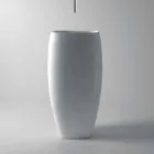 Lavabo freestanding in ceramica design moderno Gais, fatto in Italia Viadurini