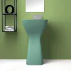 Lavabo freestanding in ceramica moderno realizzato in Italia, Firmino Viadurini