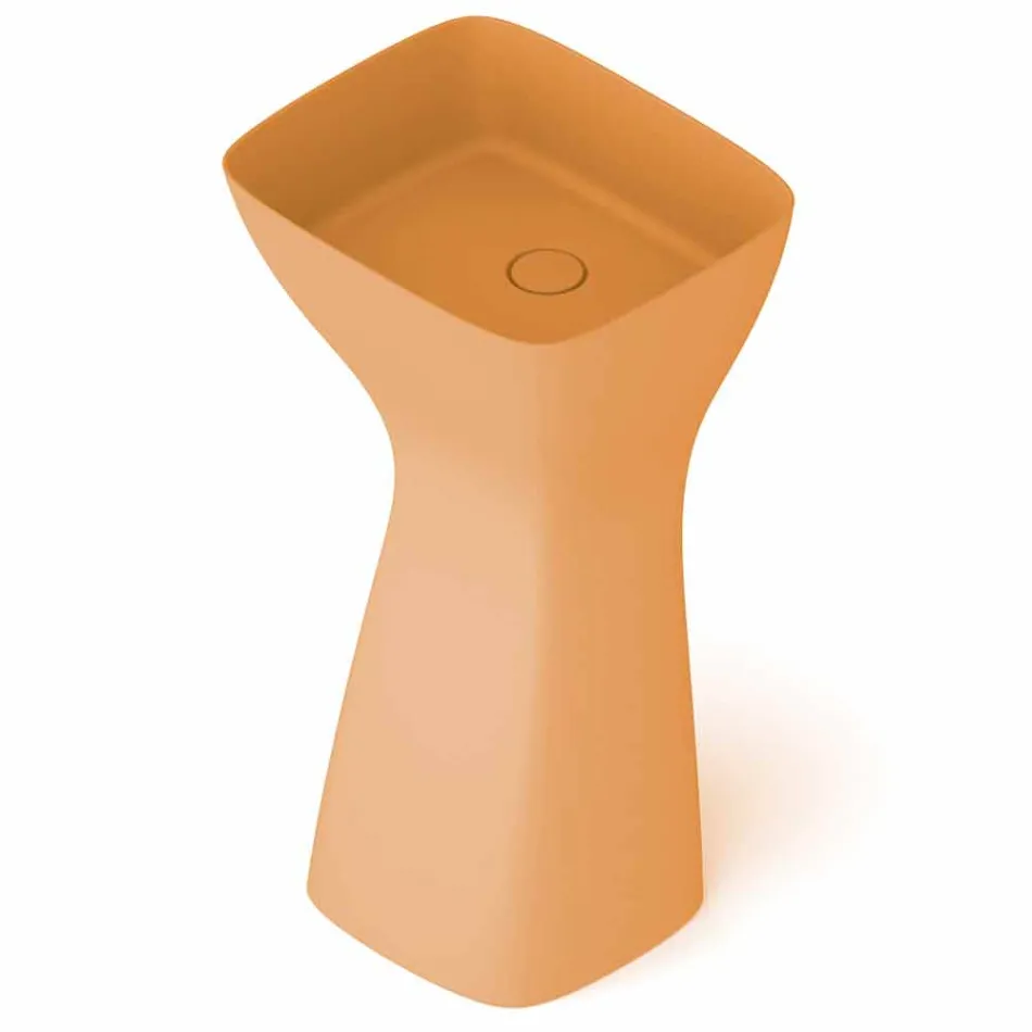 Lavabo freestanding in ceramica moderno realizzato in Italia, Firmino Viadurini