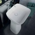 Lavabo freestanding in ceramica moderno realizzato in Italia, Firmino Viadurini