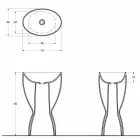 Lavabo freestanding moderno in ceramica prodotto in Italia, Basile Viadurini
