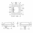 Lavabo in ceramica oro da appoggio moderno prodotto in Italia Simon Viadurini