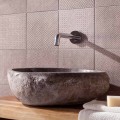 Lavabo in Pietra di Fiume da Appoggio Lavorato Artigianalmente - Aurea