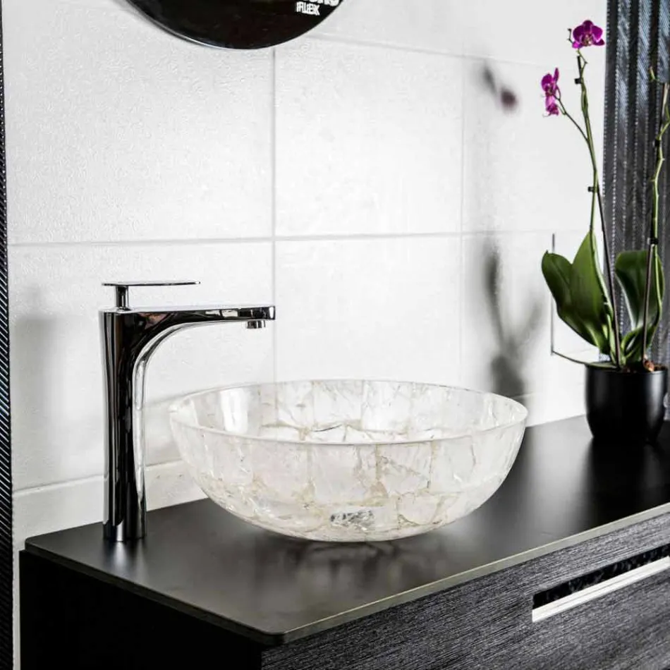 Lavabo in Pietra per Bagno da Appoggio di Design – Baceno Viadurini