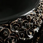 Lavabo in Porcellana con Petali Applicati a Mano Made in italy - Amarone Viadurini