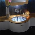 Lavabo Incassato in Fire Clay con Decoro Marrakesh Made in Italy - Erioli