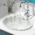 Lavabo incasso in porcellana classico fatto a mano in Italia, Santiago