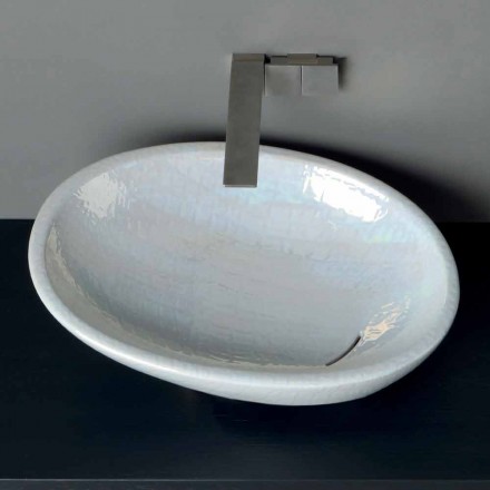Lavabo madreperla da appoggio di moderno design made Italy Glossy Viadurini
