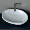 Lavabo madreperla da appoggio di moderno design made Italy Glossy
