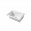 Lavabo Moderno Monoforo in Ceramica Bianca o Colorata Panama