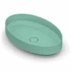 Lavabo ovale da appoggio in ceramica di design made in Italy, Yoel Viadurini