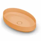 Lavabo ovale da appoggio in ceramica di design made in Italy, Yoel Viadurini