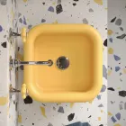Lavabo per il Bagno Soprapiano Rettangolare in Ceramica - Marine Viadurini