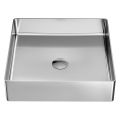 Lavabo Quadrato da Appoggio in Acciaio Inox in Diverse Finiture - Calendula