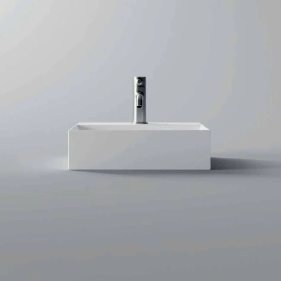 Lavabo Quadrato o Rettangolare di Design Moderno in Ceramica Made in Italy - Act Viadurini
