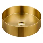 Lavabo Rotondo da Appoggio in Acciaio Inox in Diverse Finiture - Fiordaliso  Viadurini