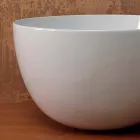 Lavabo rotondo da appoggio in ceramica bianca o colorata Star Round50 Viadurini
