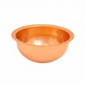 Lavabo rotondo in rame vintage di design, fatto a mano, Flora