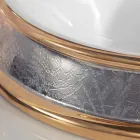 Lavabo semincasso di design in fire clay fatto a mano in Italia,Manilo Viadurini