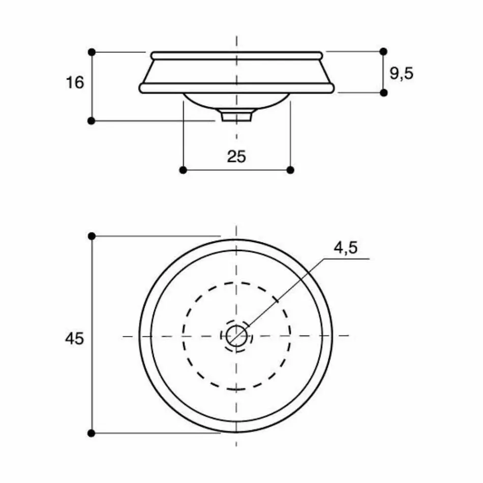 Lavabo semincasso di design in fire clay fatto a mano in Italia,Manilo Viadurini