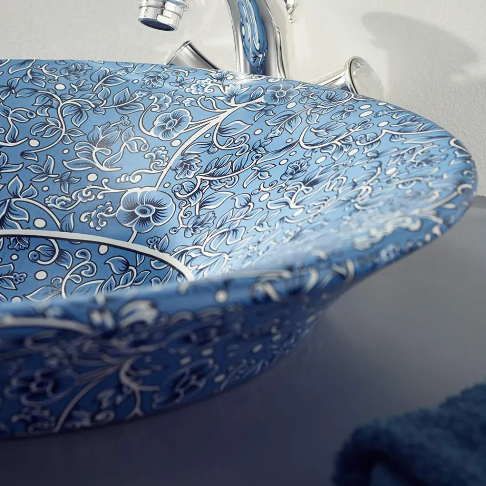 Lavabo Semincasso in Fire Clay in Diverse Finiture Made in italy - Capatosta Viadurini