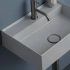 Lavabo sospeso in ceramica Sun 50x35 cm, diversi colori disponibili Viadurini