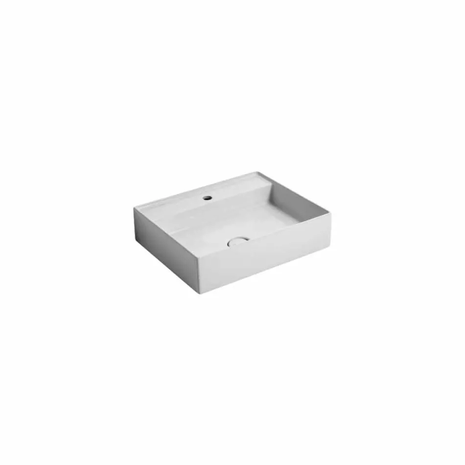 Lavabo sospeso in ceramica Sun 50x35 cm, diversi colori disponibili Viadurini
