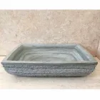 Lavabo verde design da appoggio in pietra Hilda Viadurini