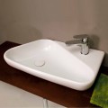 Lavamani da appoggio/sospensione di design ceramica made Italy Sheyla