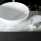 Lavandino circolare da appoggio freestanding made in Italy, Donnas Viadurini