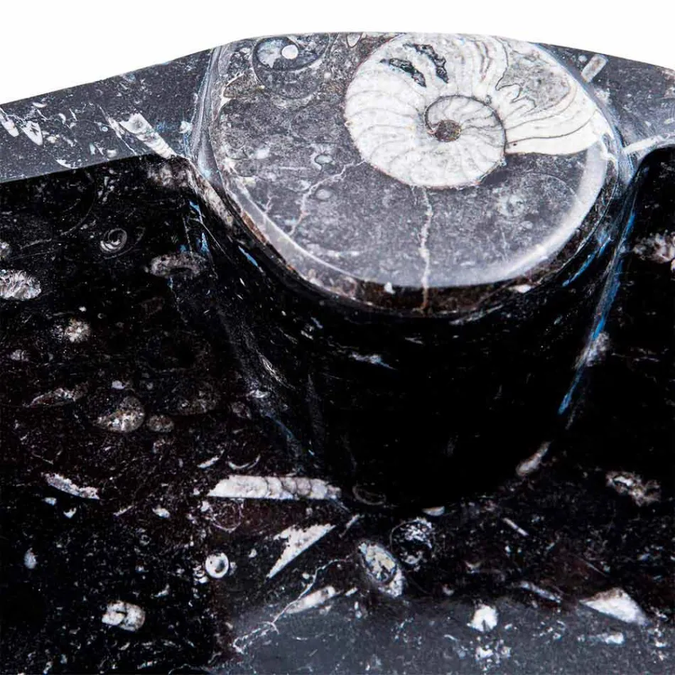 Lavandino da Appoggio Moderno in Marmo con Fossili – Burgeo Viadurini