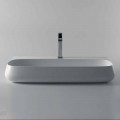 Lavandino in ceramica da appoggio di design L 90cm made in Italy, Gais