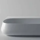 Lavandino da appoggio o sospeso in ceramica L 90cm made in Italy, Gais Viadurini