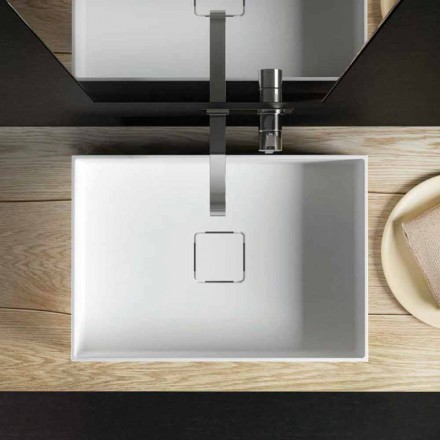Lavandino di moderno design da appoggio fatto in Italia, Lavis Viadurini