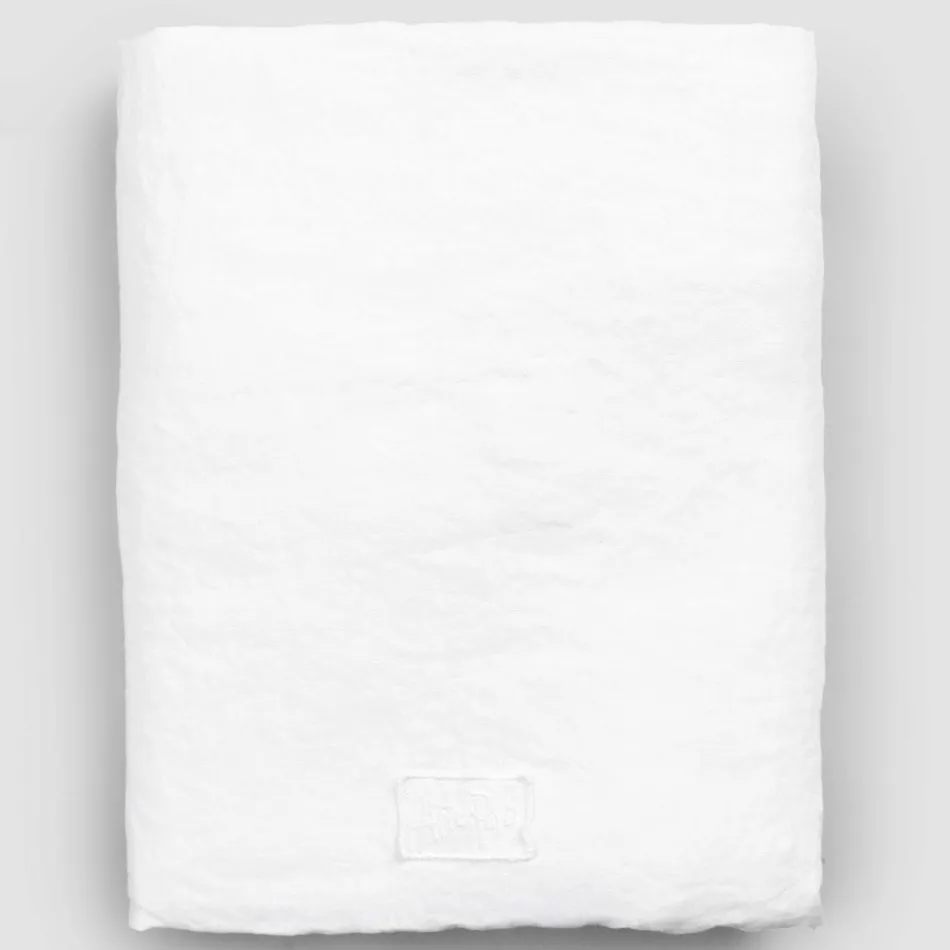 Lenzuolo Matrimoniale con Angoli di Lino Bianco di Lusso Made in Italy - Fiumano Viadurini