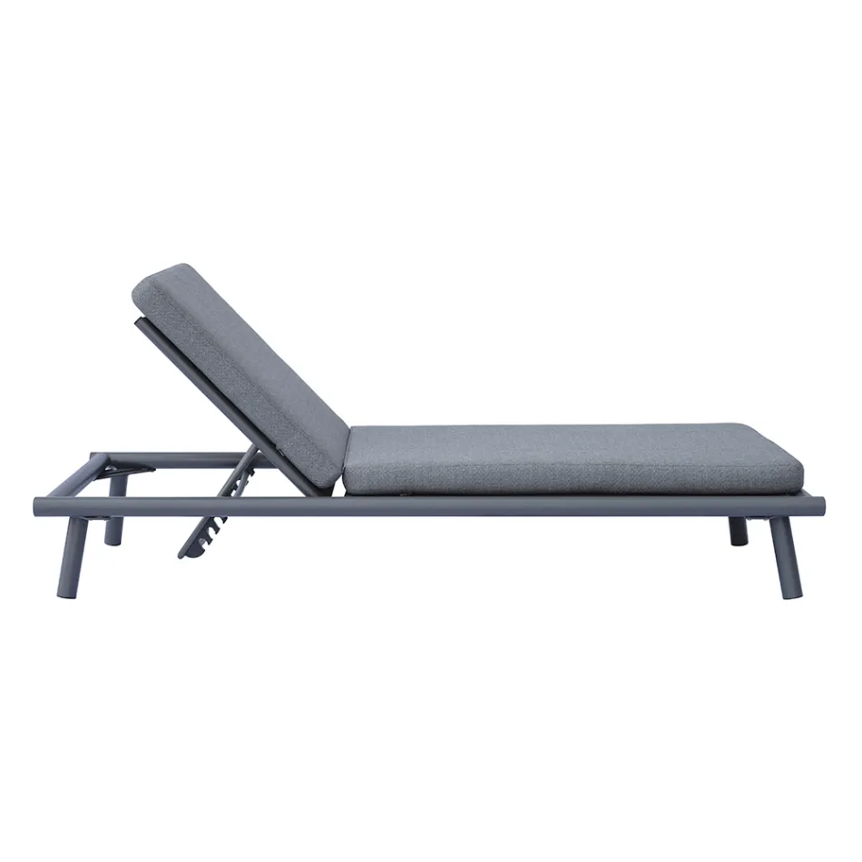 Lettino 196x75 cm da Esterno in Alluminio con Cuscino - Sundra Viadurini