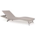 Lettino da Esterno in Polyrattan con Ruote  – Meredith