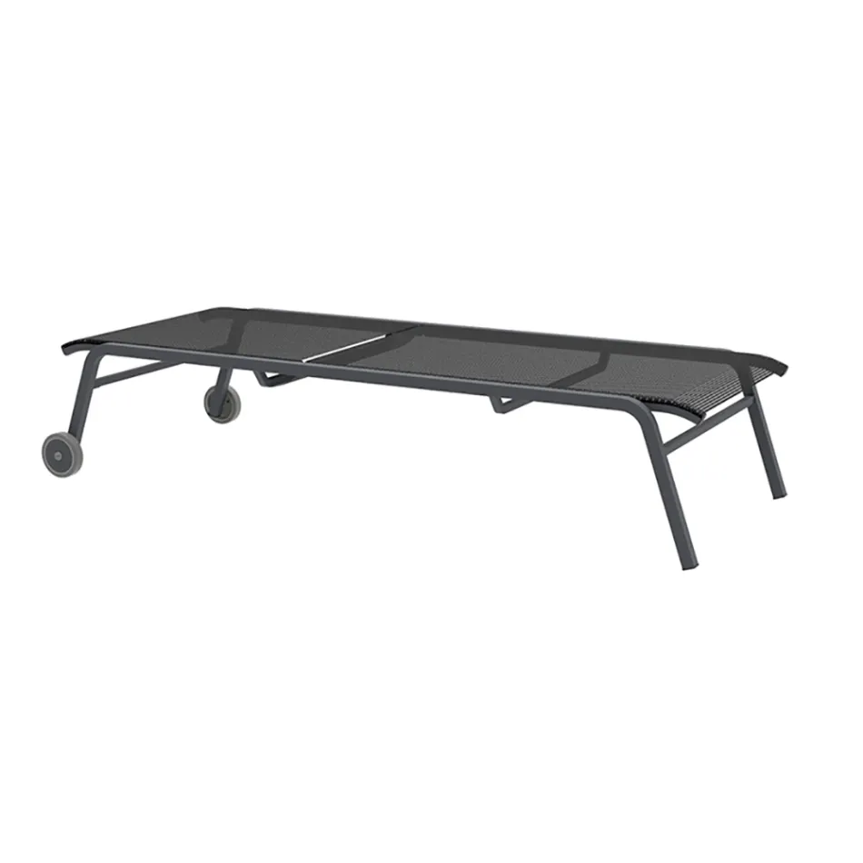 Lettino da Giardino Impilabile in Acciaio Made in Italy 2 Pezzi – Aberdeen Viadurini