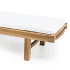 Lettino da Giardino in Legno di Teak Naturale – Yggdrasil Viadurini