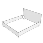 Letto 120x200 cm con Testata Decorata con Linee Verticali Made in Italy - Pattini Viadurini