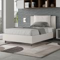 Letto 120x200 cm Testata con Cuscinatura in Similpelle Made in Italy - Olimpiadi
