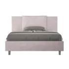 Letto 140x200 cm Testata con Cuscinatura in Microfibra Made in Italy - Olimpiadi Viadurini