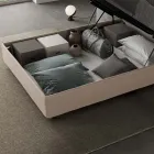 Letto 140x200 cm Testata con Linee Verticali Simmetriche Made in Italy - Guanto Viadurini
