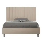 Letto 140x200 cm Testata con Linee Verticali Simmetriche Made in Italy - Guanto Viadurini