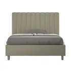 Letto 140x200 cm Testata con Linee Verticali Simmetriche Made in Italy - Guanto Viadurini