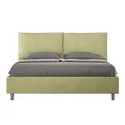 Letto 160x200 cm Testata con Cuscinatura in Microfibra Made in Italy - Olimpiadi Viadurini