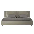 Letto 180x200 cm Testata con Cuscinatura in Similpelle Made in Italy - Olimpiadi Viadurini